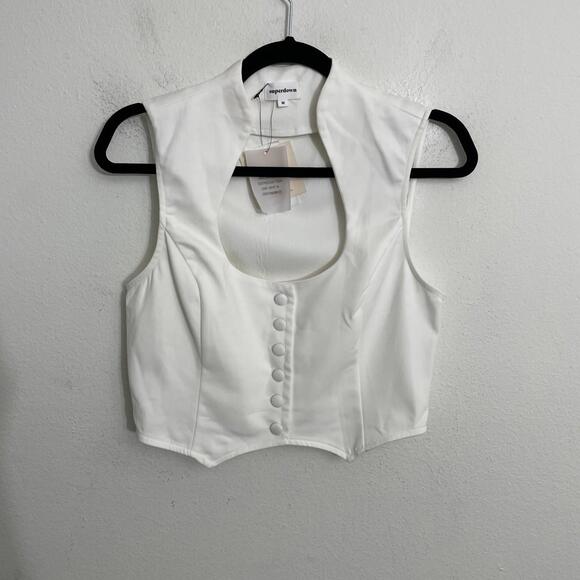 superdown Frasier Top in White Sleeveless M NWT $58 - Picture 4 of 7